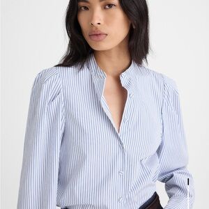 Madewell Blue and White Striped Button Down Shirt